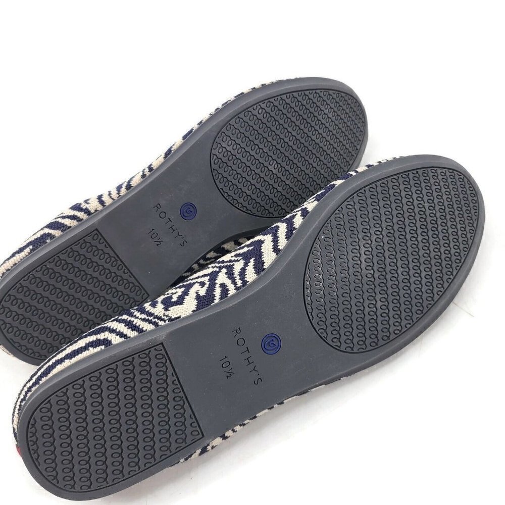 New Rothy's The Loafer Zebra Womens 10.5 Flats Shoes Navy Blue - Picture 3 of 8